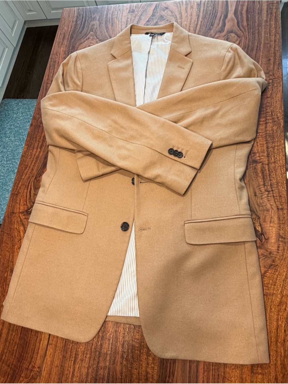 Banana Republic Men's Camel Blazer - Classic Single-Breasted Suit Jacket